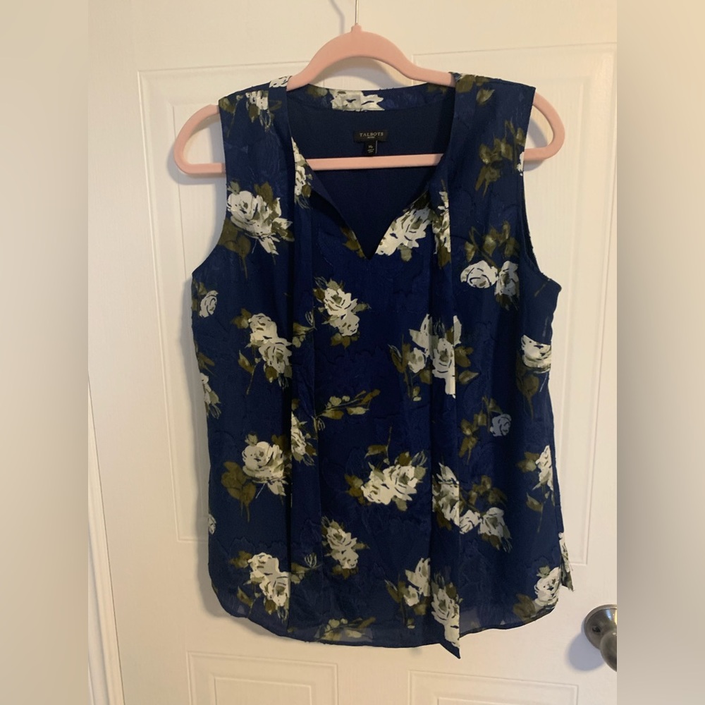 Talbots Petites lined sleeveless blouse